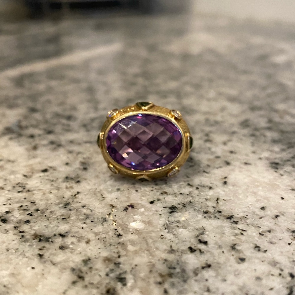 David Yurman 18k yellow gold Renaissance ring